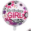 Przyjęcie przyjęcia 18 -calowa aluminiowa balon folia wszystkiego najlepszego z okazji urodzin okrągłe ballony nadmuchiwane airballoon zabawki decaraciones dostarczenia 0 6 My b dhhvu