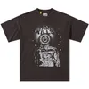 Men's T-Shirts Galleryse depts designer brand dept Short Sleeve Cut Eyeball Gold Stamped Letter Washed Old American High Street Half T-shirt