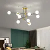 Kroonluchters moderne led voor woonkamer ronde bal plafond keuken eettafel home decor gouden zwart hangende hanglampen lampen