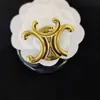 Moda tasarımcı marka mektubu broşlar 18k altın kaplama kadın broche rhinestone mücevher broş cazibesi inci pim unisex broches parti hediyesi 20style