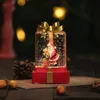 Elektrische RC-baan Kerstman Sneeuwpop Kerstmis Kerstavond Doos Geschenken Vorm Paar en kind Geschenk Kristallen Bol Ornamenten Tafeldecoratie 231118