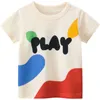シャツ幼児の子供の男の子の女の子服サマーコットンTシャツ半袖グラフィティプリントTシャツ子供トップ幼児服