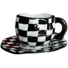 Cups Saucers Cute Original Breakfast Ceramic Creative Coffee Espresso Services Porcelain Afternoon Tea Kaffeetasse Cup Set