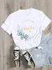 T-shirt da donna floreale Addio al nubilato Team Bride Wedding Party T-shirt da donna Evjf Casual da donna basic O colletto T-shirt a maniche corte bianca Ragazza 230419