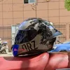 Cykelhjälmar Double Lens Motorcykelhjälm Racing Full Helmet Casco Capacete Protective Dot 231118