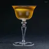 Wine Glasses Japanese Crystal Cocktail Goblet Martini Glass Lead-Free European Luxury Hand-Blown Roasted Flower Mixing Drinking