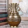 Wazony Vintage Dom Home Dekor Antique Floral Raźń Metal Wazon Luksusowy komputer stacjonarny