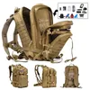 Backpack 50L/25L Army Military Bag Men Men Nylon Bug de caça à prova d'água na mochila Trekking Trekking Tactical Sport Rucksack 230419