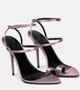 Luxury Designer Summer Women sandal high heels shoes Dive Crepe Sandals Toe-Ring Sandals black leather cool Evening party Wedding Shoes 35-43