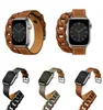 حزام لمشاهدة 1/2/3/4/6/6/SE/7 جيل جيل من الجلد الممتاز سوار جولة Double Tour Iwatch (40mm 44mm) 4181422