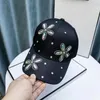 Viseras Primavera y otoño Todo Gorra de béisbol con incrustaciones de circonio Corazón Flor Moda femenina Pato Venta directa