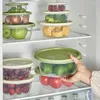 Bouteilles de stockage Boîte à aliments durable Facile à nettoyer Bol à fruits empilable congelable Boîte de rangement pour bac à légumes Gain de place
