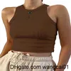wangcai01Women's T-Shirt Sommer Frauen T-Shirts Crop Top Sexy Designer Marke Sport Schulter Schwarz Weiß Tank Casual Sevess Backss T-Shirts