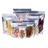 Mylar Tags for Food Storage Hersluitbare Clear Mylar Bags Stand Up Zakken Grote geurbestendige opbergzakken voor kleine bedrijven LX5556