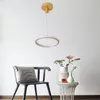 Lampade a sospensione Nordic Modern Lights Ring Designer Pedant Ceiling Art Decoration Lampada a sospensione Bar Dining Kitchen Room Lighting