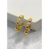 Stud Earrings Fashion Modern 14K 18K Gold Filled Plated Zircon Twist Ear Ring Circle 40 50mm CZ Hoop Huggie Earring Chic Jewelry Wholesale