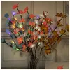Party Decoration Led Colored Lights Ins Simated Branch Battery Box Colorf Lamp Interior Artificial Flower Lamps Selling 12 5Wc L1 Dr Dhz1W