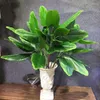 Decorative Flowers 6X Artificial Plants Tropical Leaves Banana Tree Faux Palm Leaf Of Plant Fake Indoor Outside Garden Wedding Decor
