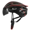 Casques de vélo Lixada Casque de vélo de montagne Casque de moto avec rétro-éclairage Visière magnétique amovible Protection UV pour hommes femmes P230419