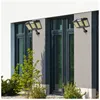 800 LED Krachtige zonnewandverlichting Outdoor Garden Huis Lamp Lamp Muurlamp Extern paneel Waterdichte bewegingssensor Street Licht