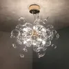 Nordic Modern Tak Chandelier inomhusbelysning Art Glass Lampskärm Creative Sea Urchin Ball Lighting Restaurant Pendant Lighs