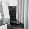 Luxury Designer Boots Leather Knee Booties Women Fashion Winter Boot Woman Platform