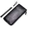 Portefeuilles hommes classique Long Style porte-carte homme sac à main qualité fermeture éclair grande capacité grand pour téléphone portable portefeuille moi