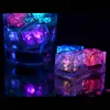 LED Ice Cubes Bar Flash Auto Changing Crystal Cube Vattenaktiverad belysning 7 färger för romantisk fest bröllop julklapp