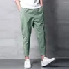 Men's Pants Men Korean Harem Elastic Casual Business Pencil Ankle Length Spring Oversize Male Trousers Fashion Black Khaki Green S-5XL