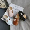 Flat Shoes Spring Autumn Kids T Strap Leather For Girls Boys Non-Slip Toddlers Mary Janes Baby Children Lady