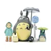 Anime Manga 6 unids/lote Totoro estación de autobuses bola de carbón Xiaomei paraguas Totoro Micro paisaje figuras de acción muñecas en miniatura