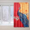 Gordijn Peacock Print Panels Room donkerder raamgordijnen voor badkamer 51,97 '' W x 83.86 '' l Soft en lichtgewicht