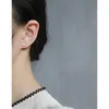 Hoop Earrings Small And Luxurious Design Asymmetric Chain Zircon Ear Clip 925 Sterling Silver Female Texture