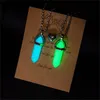 Pendant Necklaces New luminous hexagram pendant necklace natural stone heart pendant couple magnetic necklace accessories