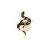 Creative Trendy Cartoon Black Snake Tarot Oil Drop Lapel Brooch Badge Pin Denim Bag Gift Men Women Fashion Jewelry Decoration Fashion JewelryBrooches metal snake