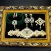 Ensembles de bijoux de mariage Sunspicems maroc Caftan taille ceinture perle collier ras du cou carré boucle d'oreille broche arabe couleur or mariée ensemble de bijoux pour les femmes 231118