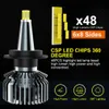 Nova lâmpada led para farol de carro h1 h7 h11 60000lm farol brilhante 6000k 9005 hb3 9006 hb4 d2s h3 9012 360 luzes de neblina automáticas 12v mini lâmpada