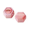 Scatole portagioie a forma esagonale Veet Ring Box Custodia portaoggetti Display per orecchini regalo donna Confezione Drop Delivery Dhwix