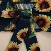 Kledingsets babymeisjes kleding zonnebloem Camisole rok verbindingsknop decoratie schattige navel zomer kinderen voor kinderen