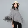 Foulards Mingjiebihuo Mode Écharpe Chaude Et Confortable Épais Automne Hiver Gland Sauvage Mince En Plein Air Vacances Poncho Irrégulier