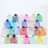 Wholesale 50pcs/lot Adjustable Organza Bag Jewelry Packaging Bags Wedding Party Display Decoration Drawable Bag Gift Pouches Jewelry AccessoriesJewelry