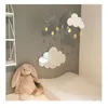 Adesivi da parete Ins Nordic Wooden Crown Cloud Ice Cream Stars Cat Children Acrilic Decorative Mirror Decorazione per la casa Strumento di specchio artistico