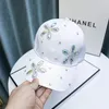 Viseras Primavera y otoño Todo Gorra de béisbol con incrustaciones de circonio Corazón Flor Moda femenina Pato Venta directa