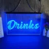 Getränke Buchstaben LED Neon Schild Home Decor Neujahr Wand Hochzeit Schlafzimmer 3D Nachtlicht