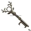 Openers 5 Colors Deer Head Beer Bottle Opener Keychain Portable Metal Corkscrew Household Kitchen Tool Drop Delivery Home Gar Dhgarden Dhdt7