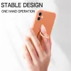 Ringhouder Vloeibare siliconen telefoonhoes voor iPhone 15 14 13 12 11 Pro Mini XS Max X XR 7 8 Plus SE Schokbestendige cover Snoepkleur met handriem