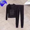 fashion Juicy Tracksuit Womens Two Piece Pants Back Classic Letter Embroidery Hooded Long Sleeved Tops Elastic Waist Loose Pant 2023 Sports ess