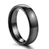 2/4/6/8mm Black Ring Men Femmes Polished Tungsten Carbide Band de mariage Bague de fiançailles Unisexe Nom / Date Gravure Fashion Bijoux de bijoux ACCESSOIRES