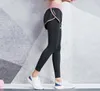 VANSYDICAL 2 en 1 pantalons de course femmes Yoga Leggins rayé entraînement Jogging Leggings femme pantalons de survêtement pantalons de compression femmes19594639
