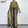 Ethnic Clothing WINYI holiday party Dress fashion dress for womenlady Elegant oversized kaftan african print caftan for ladieswomen 230419